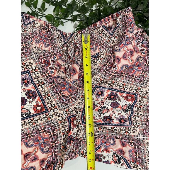 Maurices XL Long Smocked Waist Boho Printed Skirt 100% Rayon Multicolor Womens - Picture 12 of 13